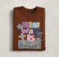 His Way Is Better Patchwork- Coca Brown Crewneck Sweatshirt