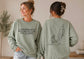 Hang By The Hem Of His Garment - Sage Crewneck Sweatshirt
