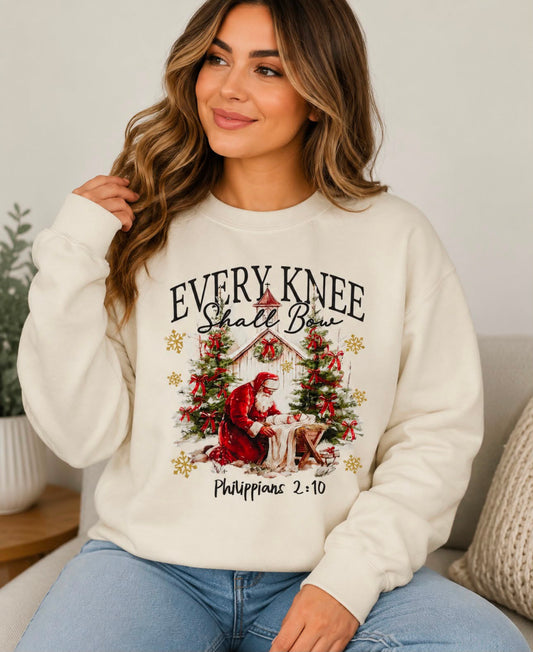 Every Knee Will Bow Christmas - Christian Graphic Shirt (2-14)