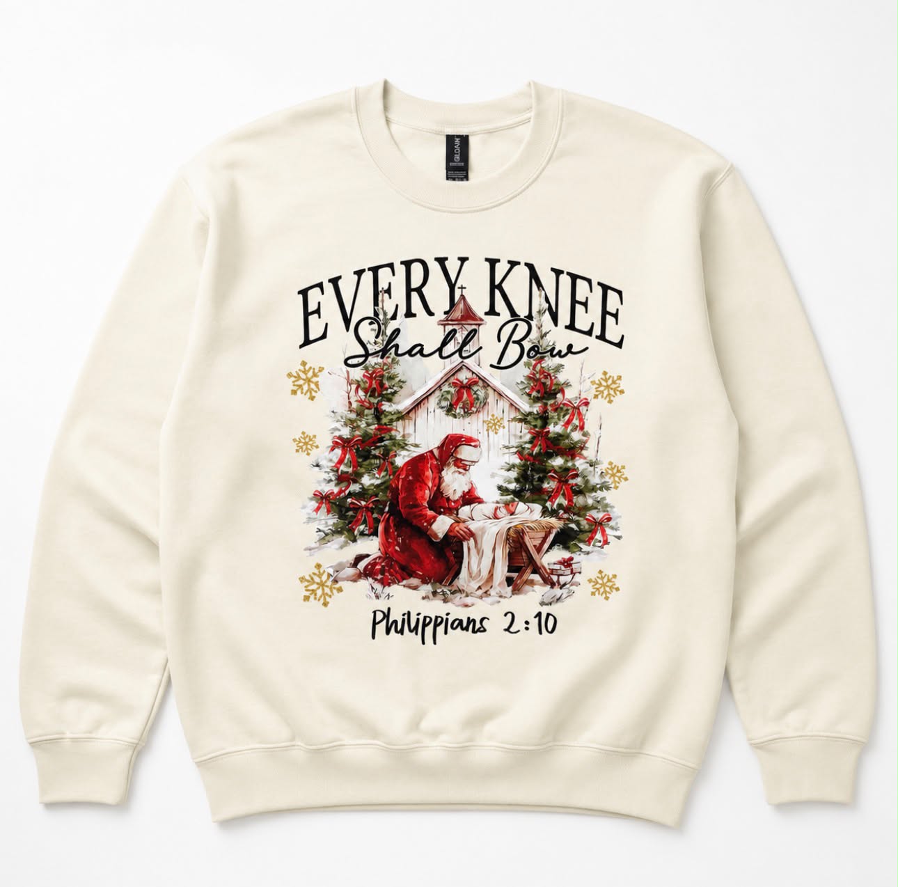 Every Knee Will Bow Christmas - Christian Graphic Shirt (2-14)