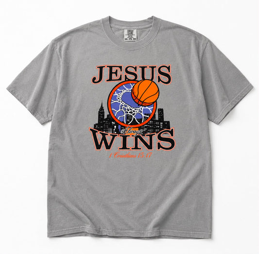 Jesus Always Wins - Christian Graphic Shirt (1-14)