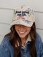 Jesus Saved My Life Floral Puff Embroidered Hat
