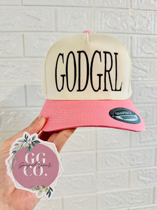 God Girl Embroidered Hat, Embroidered Hat, Embroidered Christian Hat, Christian Dad Hat, Christian Gift, Embroidered Vintage Hat, Christian Gift