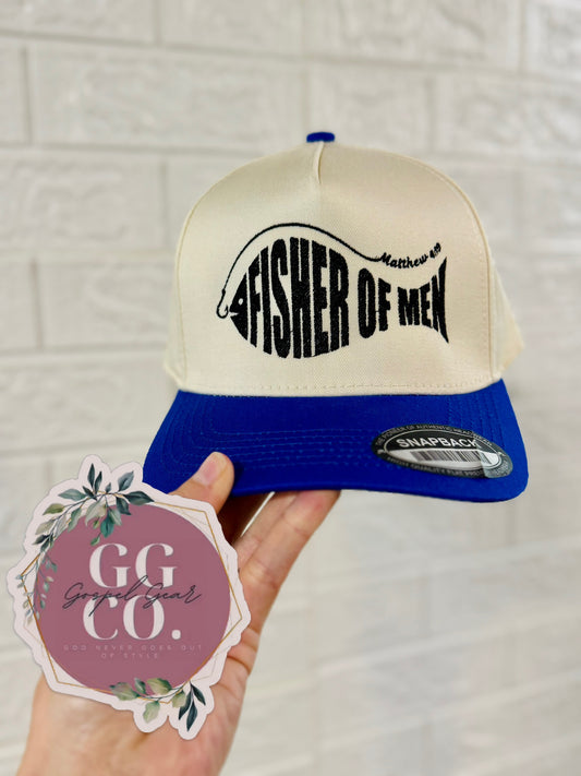 Fisher Of Men Embroidered Hat, Christian Embroidered Hat, Baseball Cap, Christian Gift