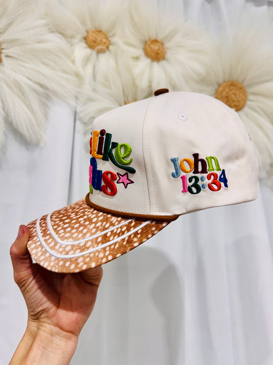 Jesus Loves You - Fawn - Puff Embroidered Hat
