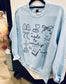 Made To Worship Collage - Light Blue Crewneck/Black Graphic - Ready To Ship
