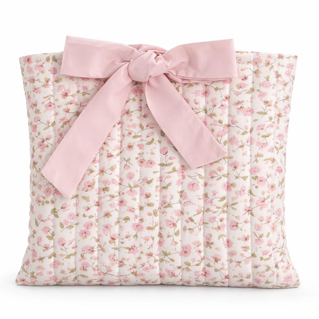 Floral Quilted Bible Bow Bag - Christian Bible Bag - Womens Bible Cover - Quilt Bible Bow Bag - Floral Bible Cover - Christian Gift