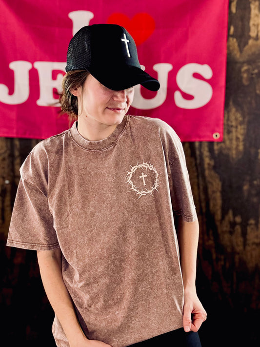 Faith Over Fear - Acid Wash Tee - Christian Shirt - Jesus Tee - Christian Gift - Christian Apparel