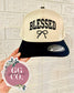 Blessed Bow Hat, Embroidered Vintage Hat, Christian Dad Hat, Christian Gift