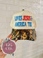 Loves Jesus & America Too Embroidered Hat, Embroidered Hat, Embroidered Christian Hat, Christian Dad Hat, Christian Gift, Embroidered Vintage Hat, Christian Gift