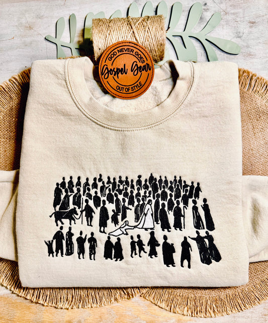 The Hem Of His Garment Embroidered Shirt, Christian Sweatshirt, Embroidered Jesus Shirt, Christian Shirt, Christian Gift