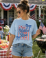 One Nation Under God Stripes And Bows - Christian Graphic Shirt (3-30)