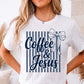 Coffe & Jesus Stripes - Christian Graphic Shirt (1-12)