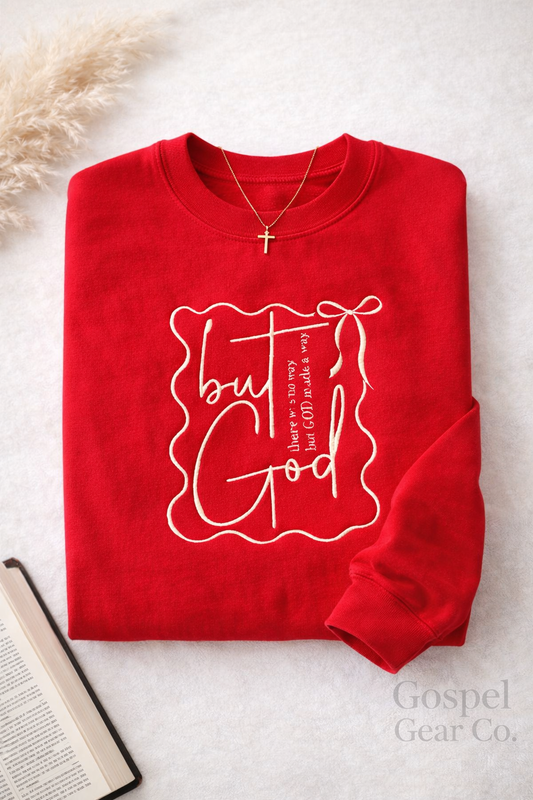 But God Bow Embroidered Shirt