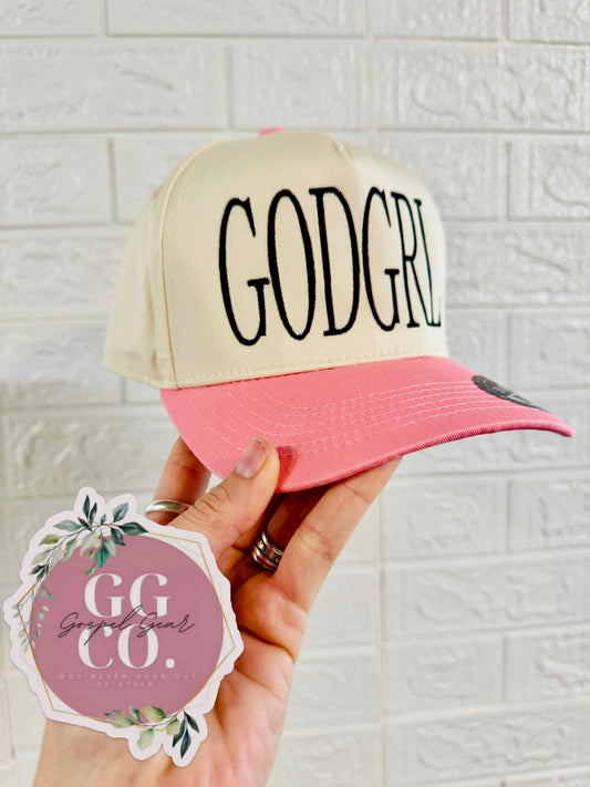 God Girl Embroidered Hat, Embroidered Hat, Embroidered Christian Hat, Christian Dad Hat, Christian Gift, Embroidered Vintage Hat, Christian Gift