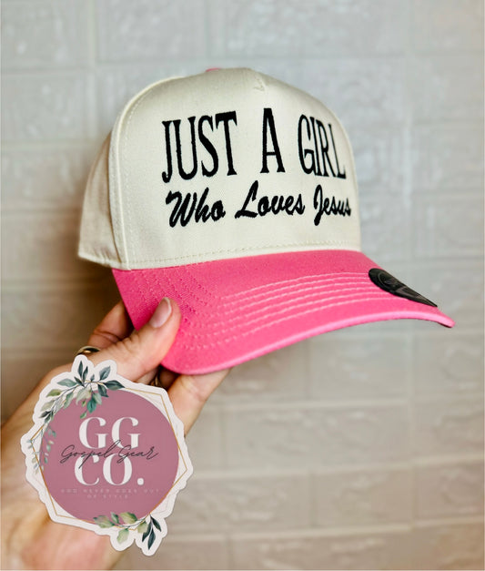 Just A Girl Who Loves Jesus Hat, Embroidered Vintage Hat, Christian Dad Hat, Christian Gift