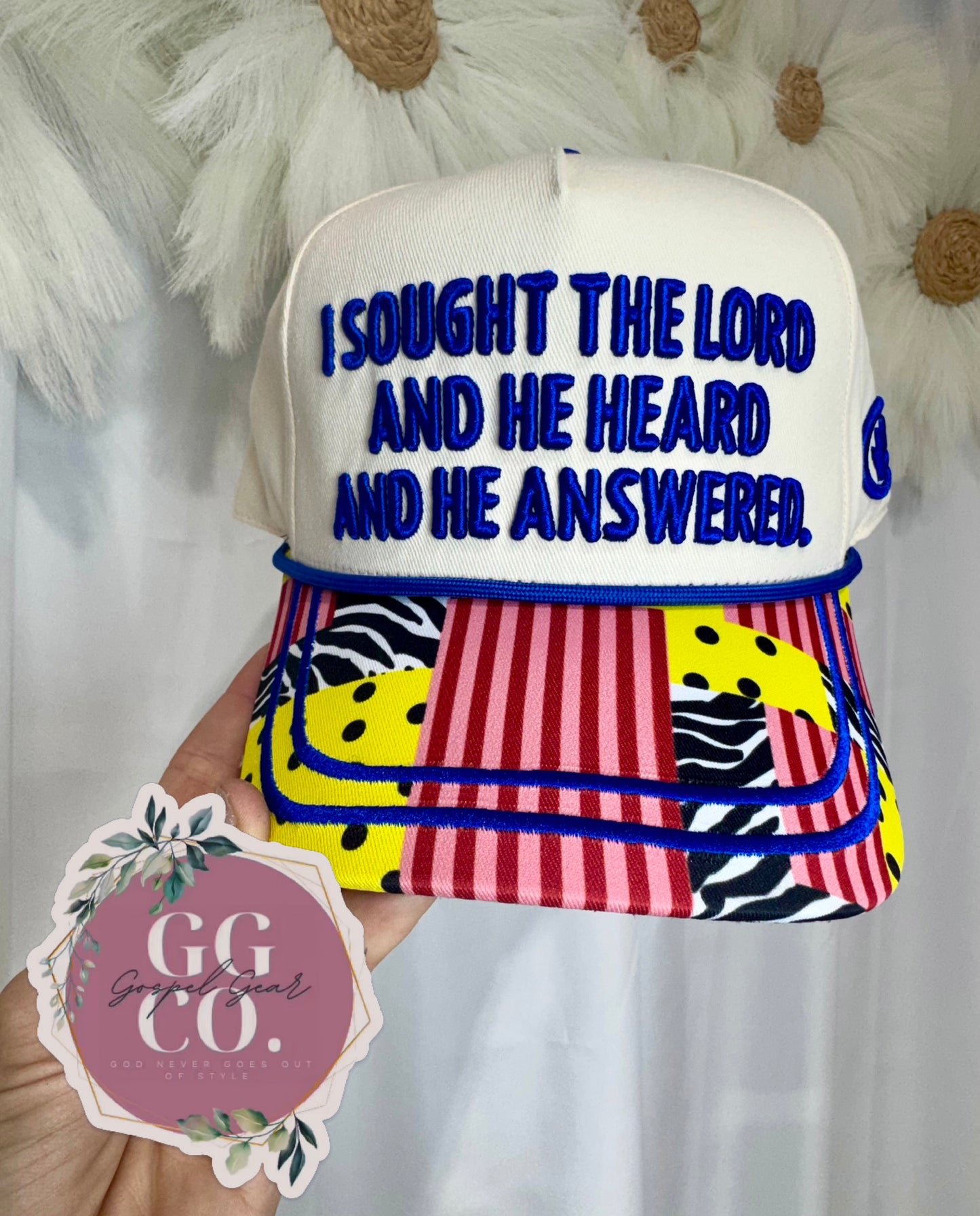 Sought The Lord Puff Embroidered Hat