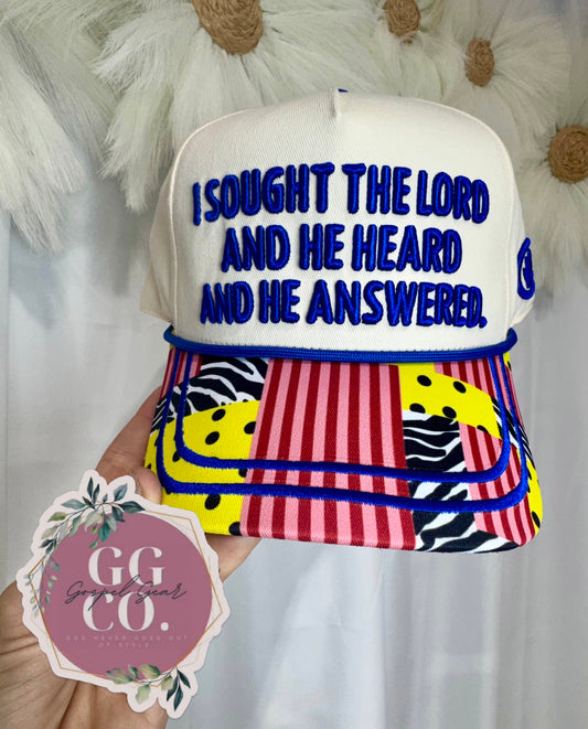 Sought The Lord Puff Embroidered Hat