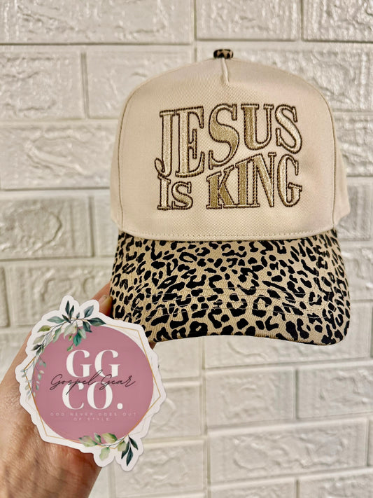 Jesus Is King Embroidered Hat, Embroidered Christian Hat, Christian Dad Hat, Embroidered Vintage Hat, Christian Gift