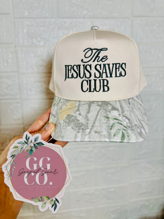 The Jesus Saves Club Embroidered Hat, Embroidered Christian Hat, Christian Hat, Trendy Hat, Christian Gift