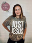 Just Jesus Camo Triblend Tee - Christian Camo Tee - Jesus Tee - Christian Tshirt - Christian Gift