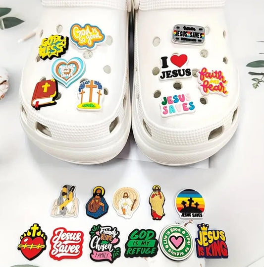 Jesus Shoe Charms - Christian Shoe Charms - Shoe Charms - Christian Gift