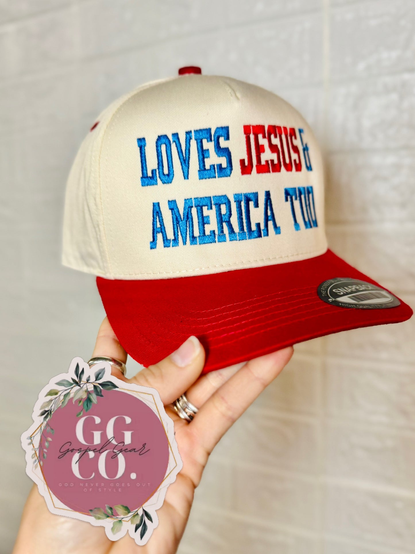 Loves Jesus & America Too Embroidered Hat, Embroidered Hat, Embroidered Christian Hat, Christian Dad Hat, Christian Gift, Embroidered Vintage Hat, Christian Gift