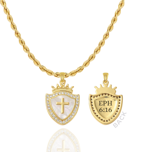 Shield Of Faith Eph 6:16 - Christian Necklace - Fine Jewelry - Christian Gift