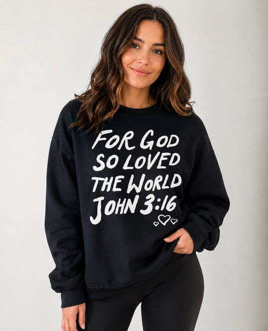 For God So Loved The World - Christian Apparel - Graphic Tee - Christian Gift (6:6)