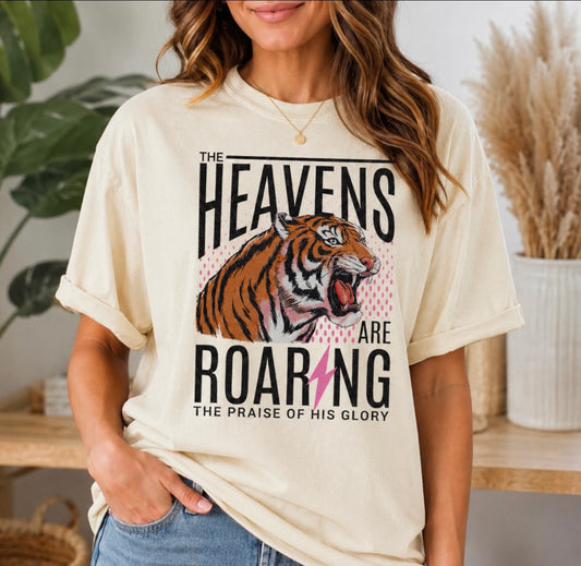 The Heavens Are Roaring Retro - Christian Graphic Shirt (11-15)