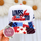 Loves Jesus And America Too Patchwork Puff Embroidered Hat