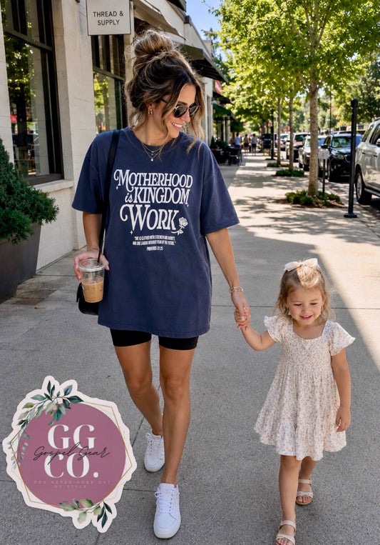 Motherhood Is Kingdom Work - Christian Shirt - Jesus Tee - Christian Apparel - Christian Gift (2-33)