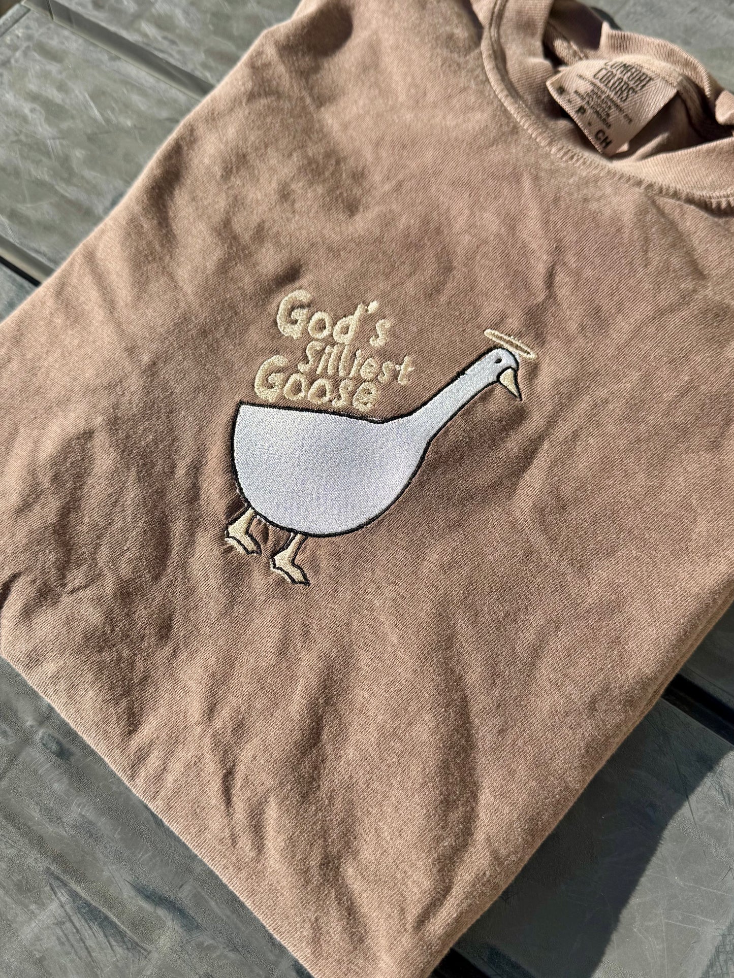Gods Silliest Goose Embroidered Shirt, Embroidered Shirt, Christian Embroidered Shirt, Christian Gift