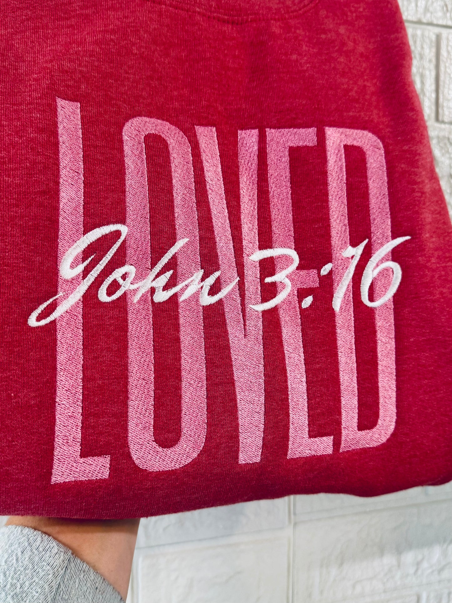 Loved John 3:16 Embroidered Shirt, Christian Sweatshirt, Embroidered Jesus Shirt, Christian Gift
