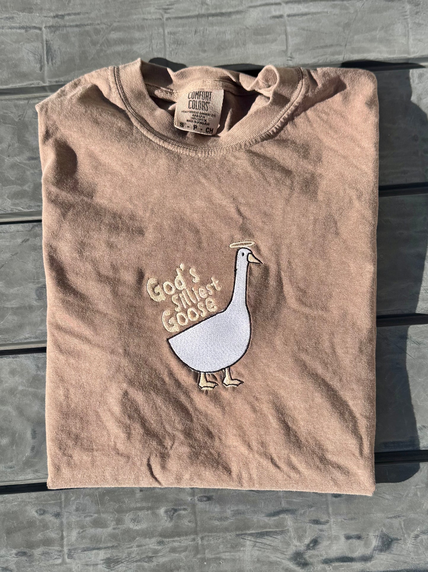 Gods Silliest Goose Embroidered Shirt, Embroidered Shirt, Christian Embroidered Shirt, Christian Gift