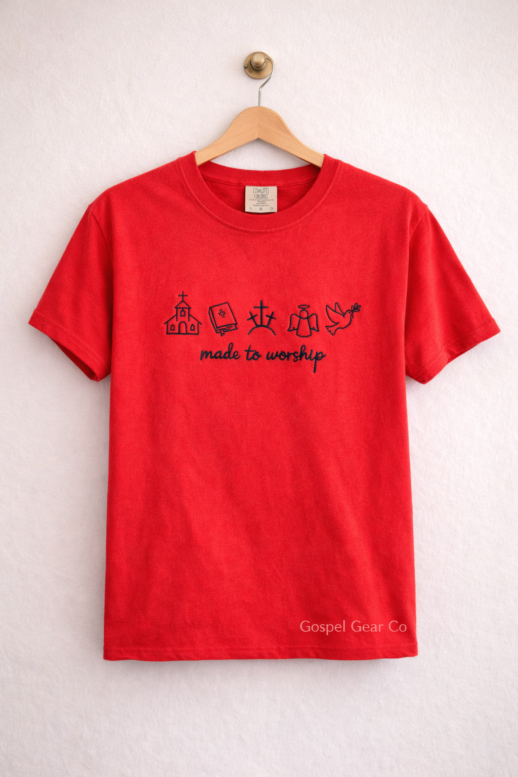 Made To Worship Embroidered Shirt, Embroidered Shirt, Christian Embroidered Shirt, Christian Gift