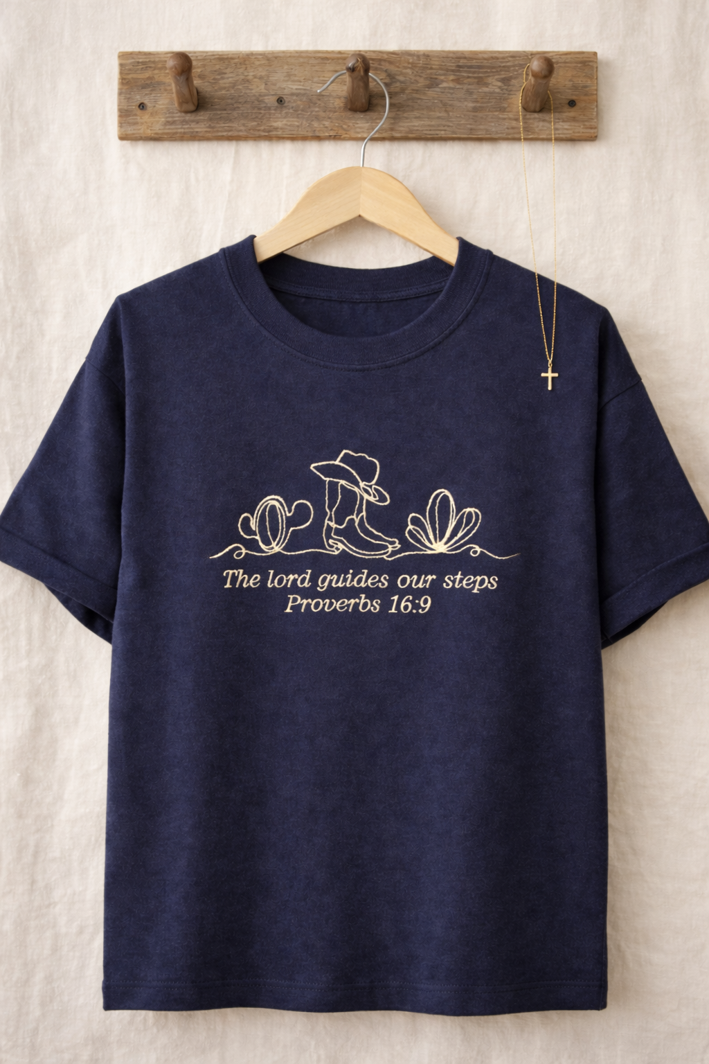 The Lord Guides Our Steps Embroidered Shirt
