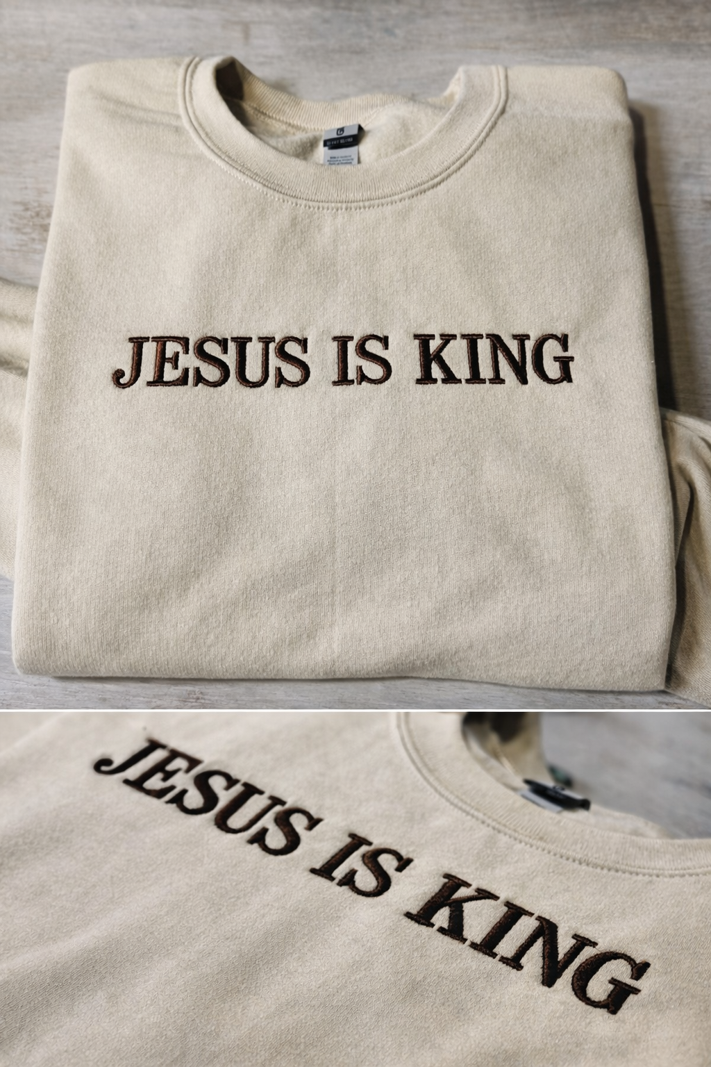Jesus Is King Embroidered Shirt - Christian Tee - Comfort Colors Shirt - Embroidered Shirt - Jesus Shirt - Christian