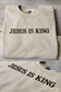 Jesus Is King Embroidered Shirt - Christian Tee - Comfort Colors Shirt - Embroidered Shirt - Jesus Shirt - Christian