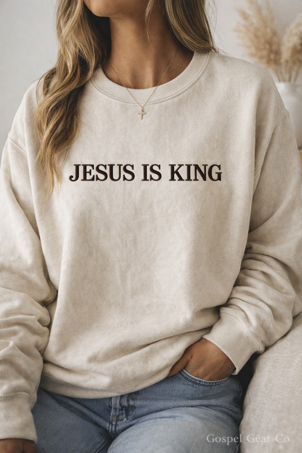 Jesus Is King Embroidered Shirt - Christian Tee - Comfort Colors Shirt - Embroidered Shirt - Jesus Shirt - Christian