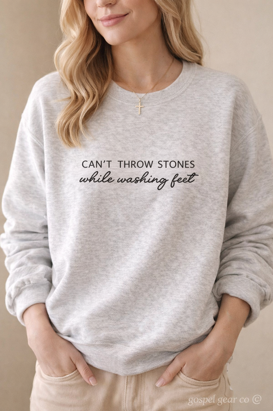 Can’t Throw Stones Embroidered Shirt - Christian Tee - Comfort Colors Shirt - Embroidered Shirt - Jesus Shirt - Christian