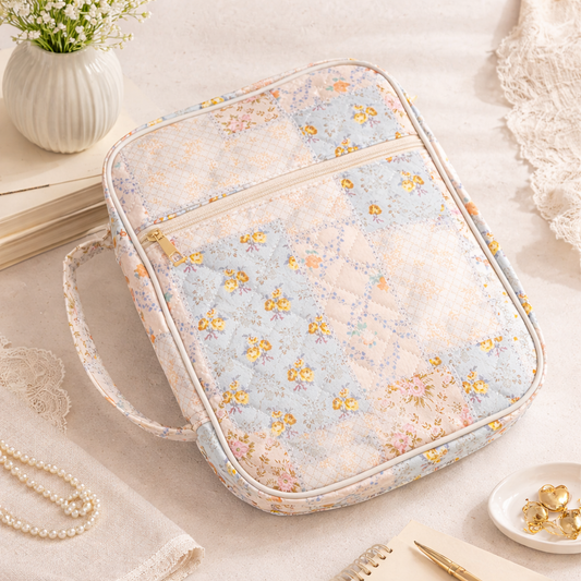 Floral Quilted Bible Case - Christian Bible Case - Womens Bible Cover - Quilt Bible Cover - Floral Bible Cover - Christian Gift