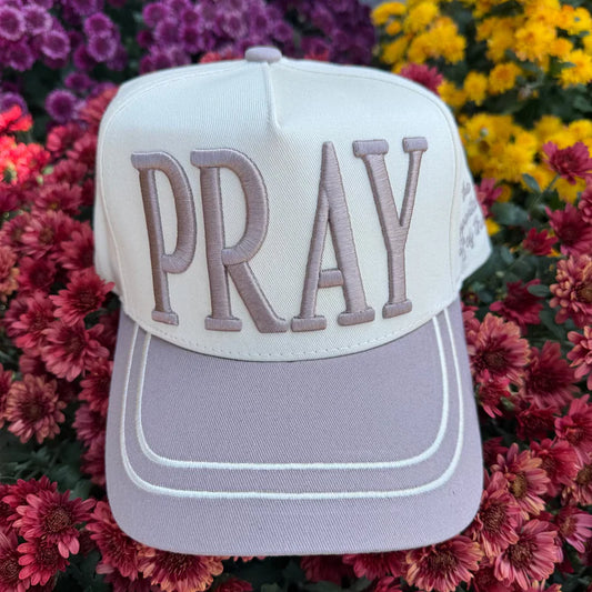 Pray Neutral Puff Embroidered Hat