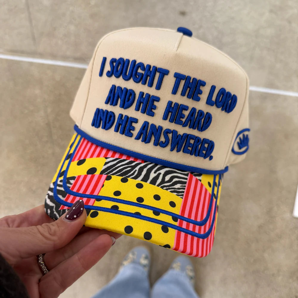 Sought The Lord Puff Embroidered Hat