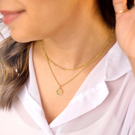 Faith Moves Mountains Necklace - Christian Necklace - Fine Jewelry - Christian Gift