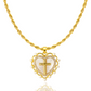 God Is Love Heart Cross Necklace - Christian Necklace - Fine Jewelry - Christian Gift