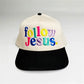 Follow Jesus Colorful Embroidered Hat