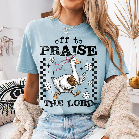 Off To Praise The Lord -  Christian Graphic T-Shirt (11-5)