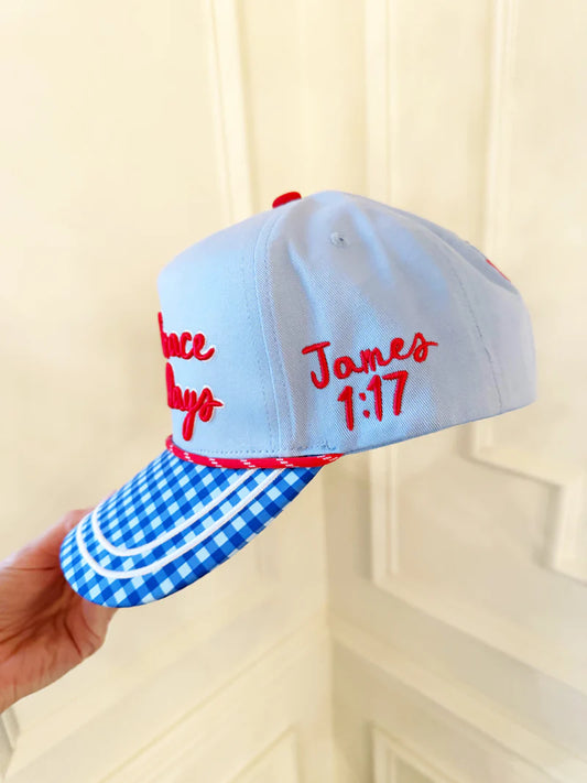 God's Grace And Good Days - Puff Embroidered Hat