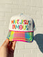 Make Jesus Famous Colorful Plaid Puff Embroidered Hat